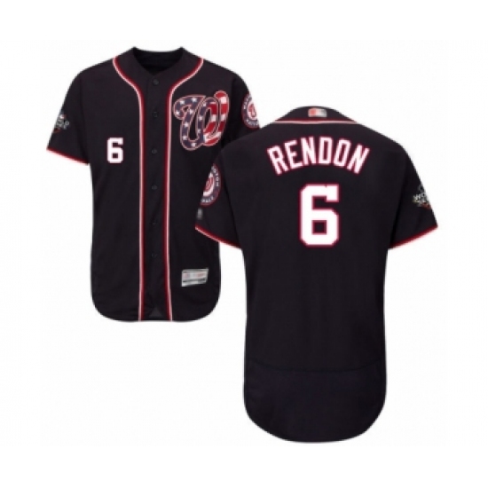 Men's Washington Nationals #6 Anthony Rendon Navy Blue Alternate Flex Base Authentic Collection 2019 World Series Bound Baseball Jersey - Ujersey