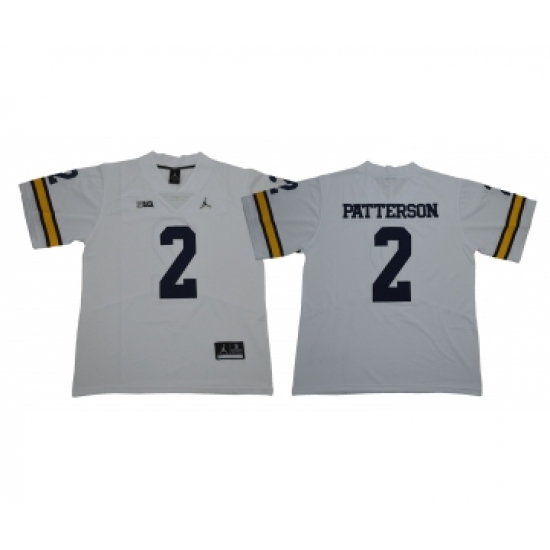 Michigan Wolverines 2 Shea Patterson White College Football Jersey - Ujersey
