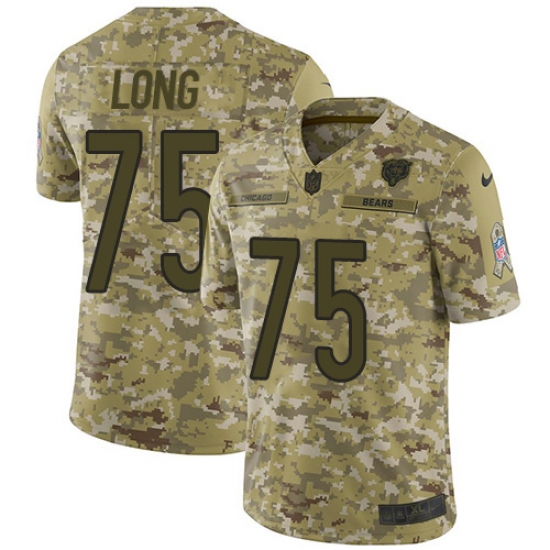 Youth Nike Chicago Bears #75 Kyle Long Limited Camo 2018 Salute to Service NFL Jersey - Ujersey