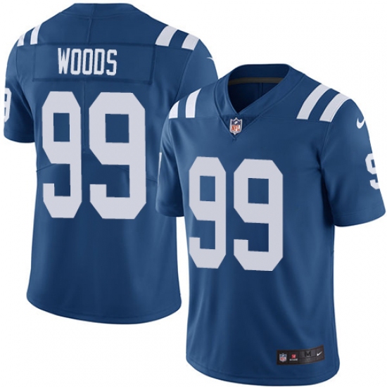 Youth Nike Indianapolis Colts #99 Al Woods Royal Blue Team Color Vapor Untouchable Elite Player NFL Jersey - Ujersey