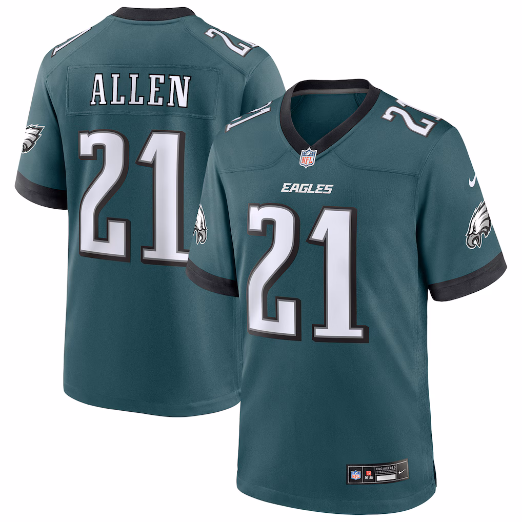 Men's Philadelphia Eagles Eric Allen Nike Midnight Green Team Retired Player Game Jersey - Vujersey Los Angeles Rams