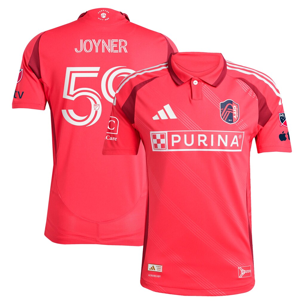 Men's St. Louis CITY SC MyKhi Joyner adidas Red 2025 Forever CITY Red On-Field Authentic Jersey - Ujersey