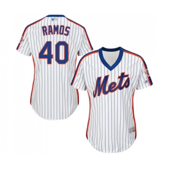Women's New York Mets #40 Wilson Ramos Authentic White Alternate Cool Base Baseball Jersey - Ujersey