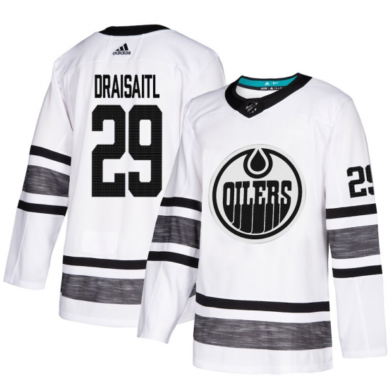 Men's Adidas Edmonton Oilers #29 Leon Draisaitl White 2019 All-Star Game Parley Authentic Stitched NHL Jersey - Ujersey
