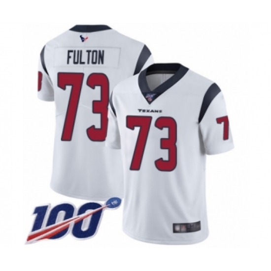 Men's Houston Texans #73 Zach Fulton White Vapor Untouchable Limited Player 100th Season Football Jersey - Ujersey