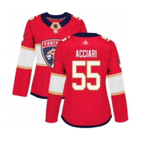 Women's Florida Panthers #55 Noel Acciari Authentic Red Home Hockey Jersey - Ujersey