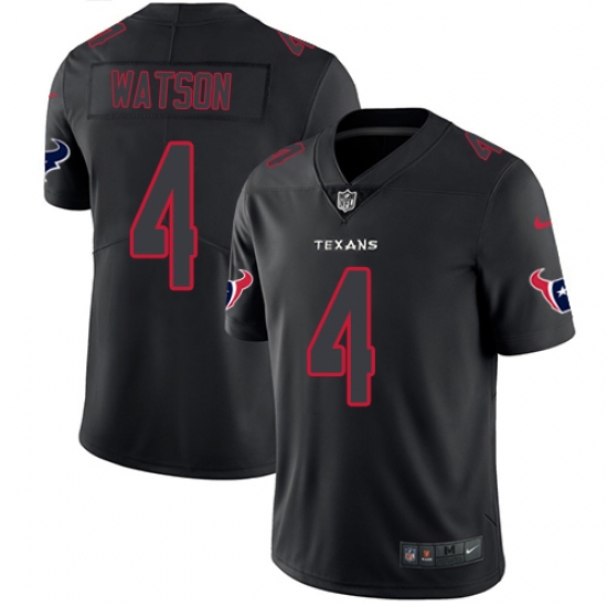 Men's Nike Houston Texans #4 Deshaun Watson Limited Black Rush Impact NFL Jersey - Ujersey