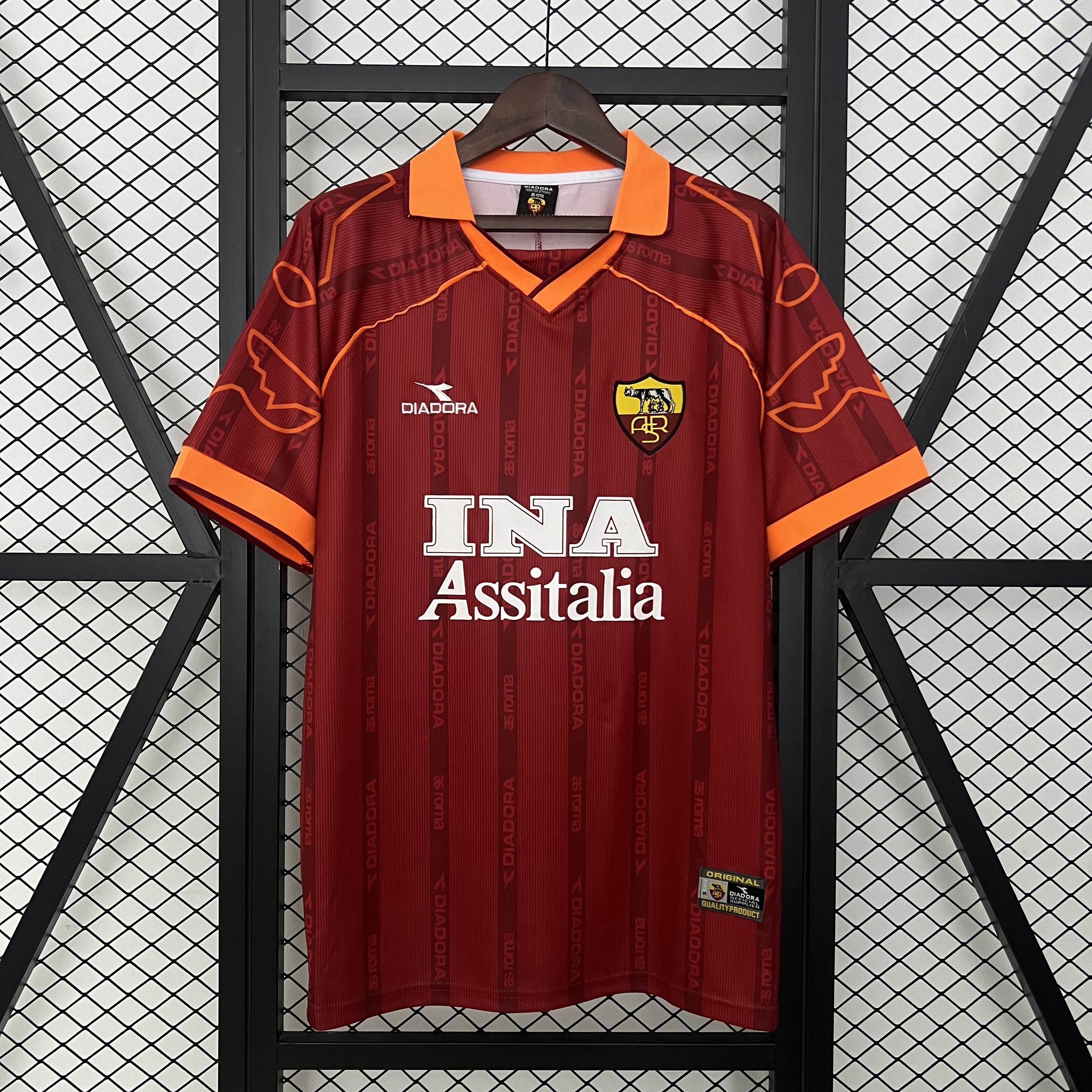 Roma Retro Soccer Jersey Home Custom Shirt 1999/00 - Ujersey NHL