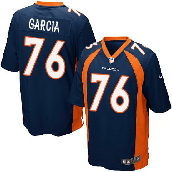 Men's Nike Denver Broncos #76 Max Garcia Game Navy Blue Alternate NFL Jersey - Ujersey