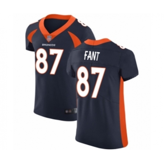 Men's Denver Broncos #87 Noah Fant Navy Blue Alternate Vapor Untouchable Elite Player Football Jersey - Ujersey