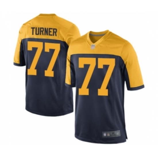Men's Green Bay Packers #77 Billy Turner Game Navy Blue Alternate Football Jersey - Ujersey