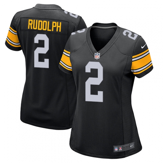 Women's Nike Pittsburgh Steelers #2 Mason Rudolph Game Black Alternate NFL Jersey - Ujersey