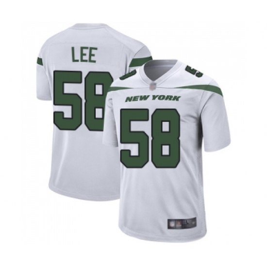 Men's New York Jets #58 Darron Lee Game White Football Jersey - Ujersey