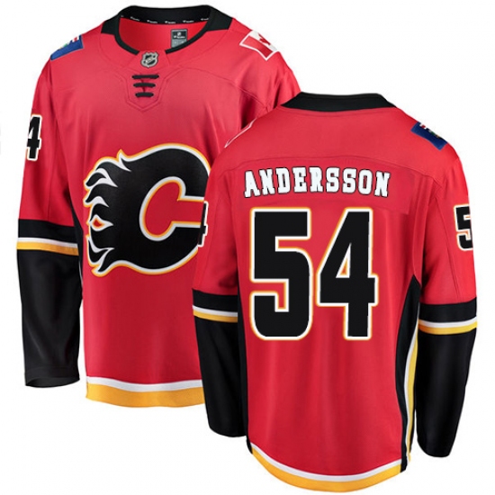 Youth Calgary Flames #54 Rasmus Andersson Fanatics Branded Red Home Breakaway NHL Jersey - Ujersey