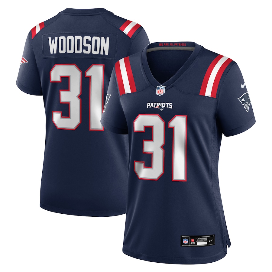 Women's New England Patriots Craig Woodson Nike Navy Team Game Jersey - Ujersey