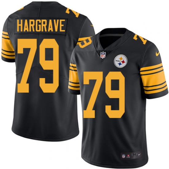 Youth Nike Pittsburgh Steelers #79 Javon Hargrave Elite Black Rush Vapor Untouchable NFL Jersey - Ujersey