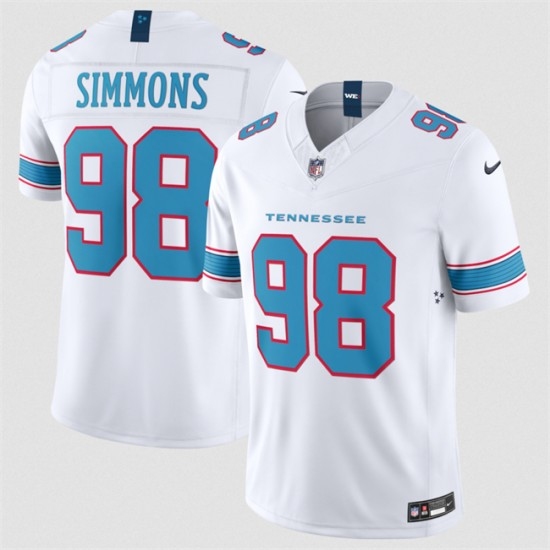 Men's Tennessee Titans #98 Cameron Ward White 2026 F.U.S.E. Vapor Limited Stitched Football Jersey - Ujersey
