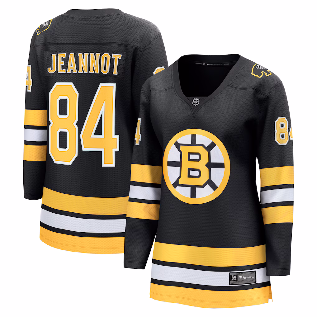 Women's Boston Bruins Tanner Jeannot Fanatics Black Home Breakaway Player Jersey