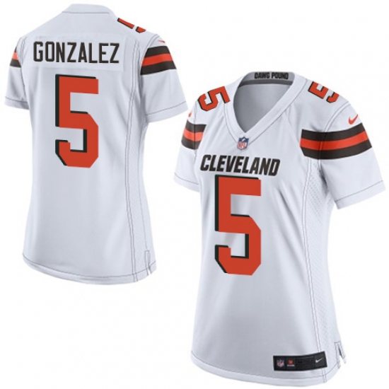 Women's Nike Cleveland Browns #5 Zane Gonzalez Game White NFL Jersey - Ujersey