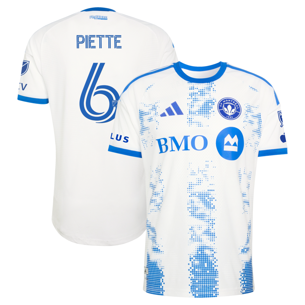 Men's CF Montreal Samuel Piette adidas White 2026 The Procure Jersey On-Field Authentic Patch Jersey - Ujersey