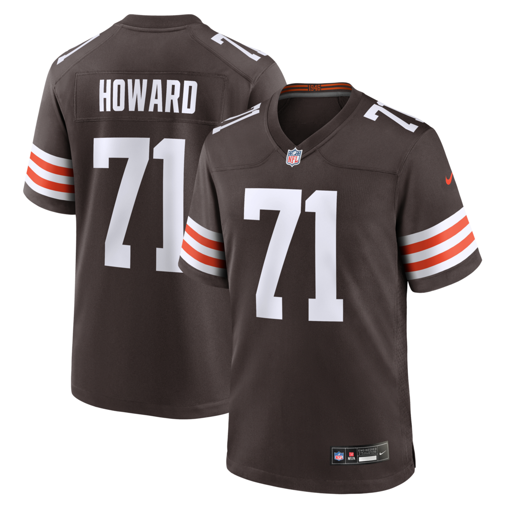 Men's Cleveland Browns Tytus Howard Nike Brown Team Game Jersey