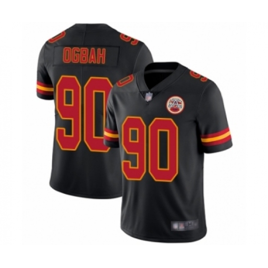 Men's Kansas City Chiefs #90 Emmanuel Ogbah Limited Black Rush Vapor Untouchable Football Jersey - Ujersey