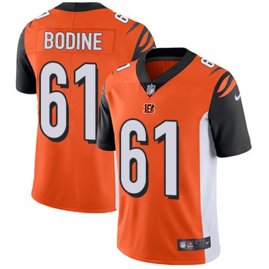 Men's Nike Cincinnati Bengals #61 Russell Bodine Vapor Untouchable Limited Orange Alternate NFL Jersey - Ujersey