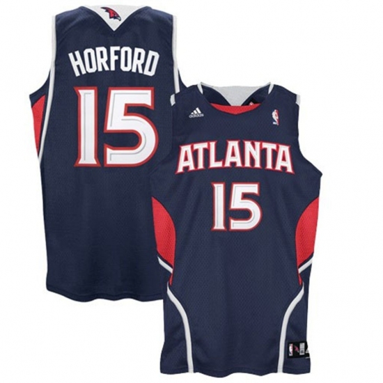 Atlanta Hawks #15 Al Horford Road Navy Blue Swingman Jersey - Ujersey