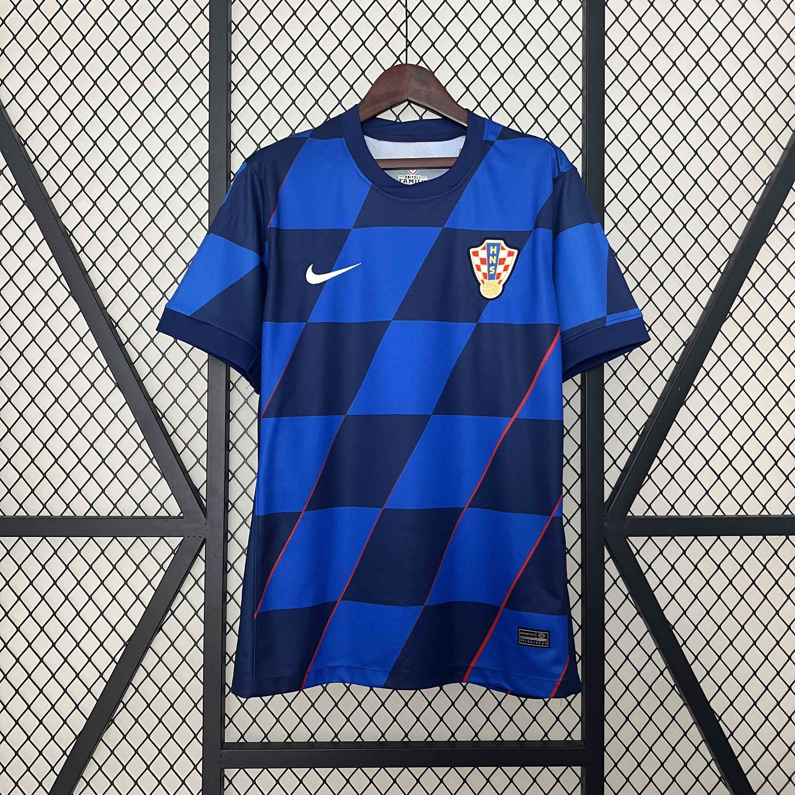 Croatia Soccer Jersey Away Custom Shirt EURO 2024 - ujerseystore