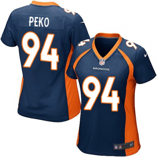 Women's Nike Denver Broncos #94 Domata Peko Game Navy Blue Alternate NFL Jersey - Ujersey
