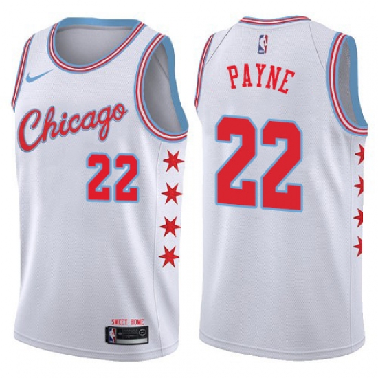 Men's Nike Chicago Bulls #22 Cameron Payne Authentic White NBA Jersey - City Edition - ujerseystore