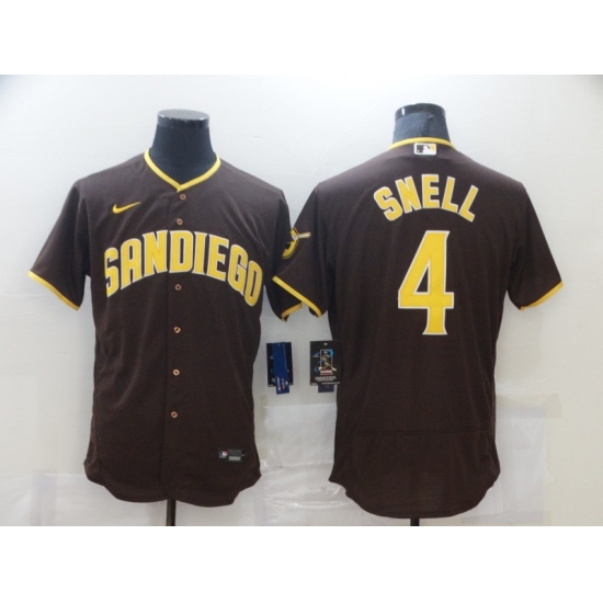 Men's Nike San Diego Padres #4 Blake Snell Brown Collection Baseball Player Jersey