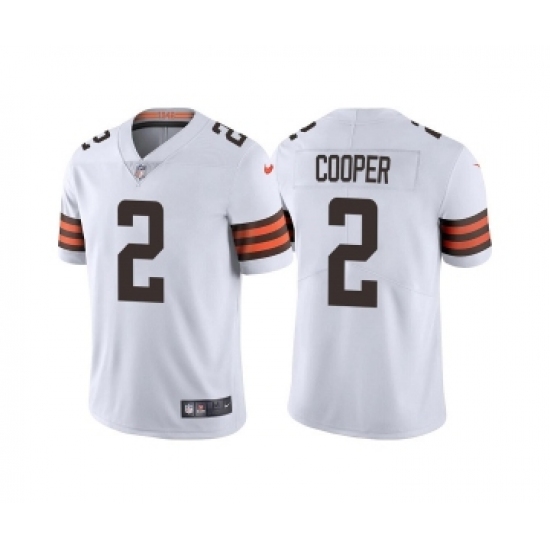 Men's Cleveland Browns #2 Amari Cooper White Vapor Untouchable Limited Stitched Jersey - Ujersey