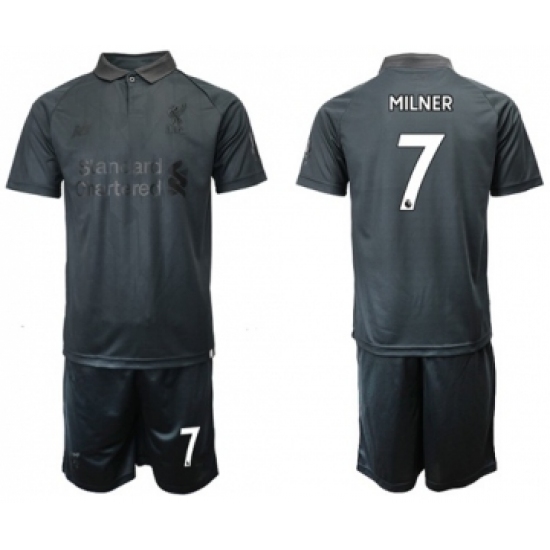Liverpool #7 Milner Black Soccer Club Jersey
