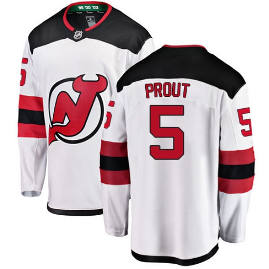 Youth New Jersey Devils #5 Dalton Prout Fanatics Branded White Away Breakaway NHL Jersey - Ujersey