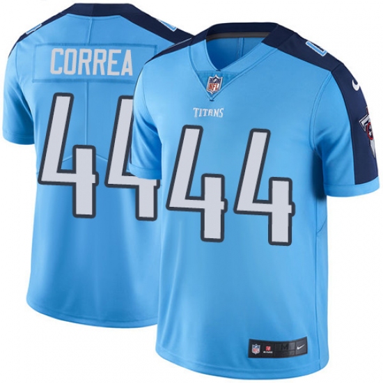 Youth Nike Tennessee Titans #44 Kamalei Correa Limited Light Blue Rush Vapor Untouchable NFL Jersey - Ujersey