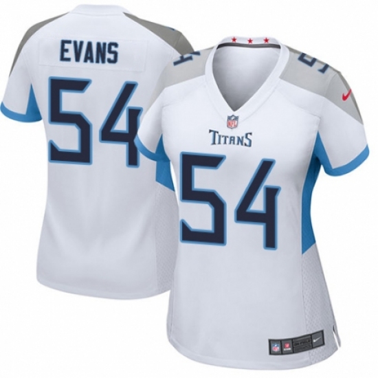 Women's Nike Tennessee Titans #54 Rashaan Evans Game White NFL Jersey - Ujersey