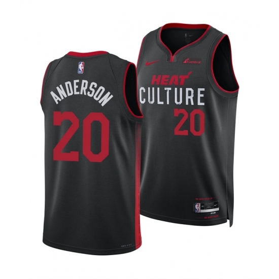 Men's Miami Heat #20 Kyle Anderson Black 2025 City Edition Stitched Basketball Jersey - Ujersey