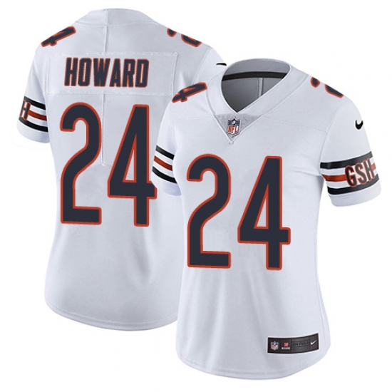 Women's Nike Chicago Bears #24 Jordan Howard White Vapor Untouchable Limited Player NFL Jersey - Ujersey