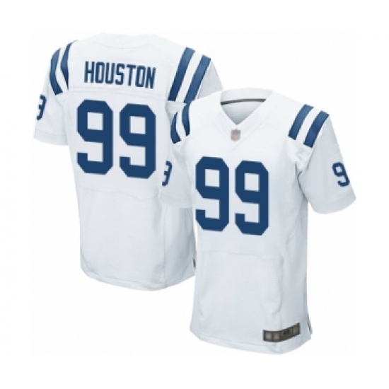 Men's Indianapolis Colts #99 Justin Houston Elite White Football Jersey - Ujersey