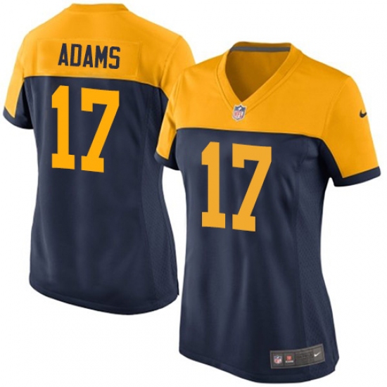 Women's Nike Green Bay Packers #17 Davante Adams Limited Navy Blue Alternate NFL Jersey - Ujersey