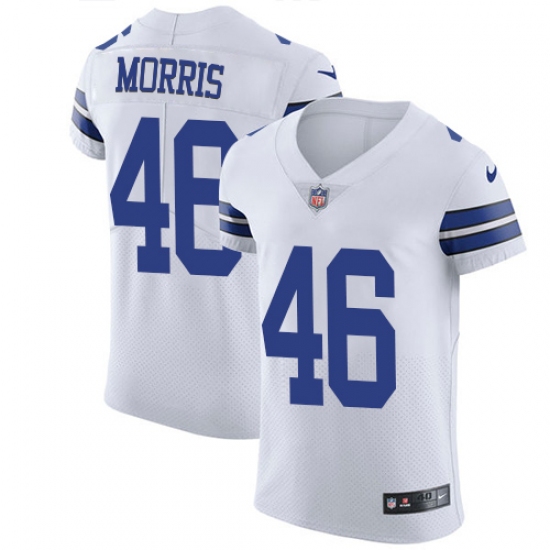 Men's Nike Dallas Cowboys #46 Alfred Morris Elite White NFL Jersey - Ujersey