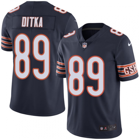 Men's Nike Chicago Bears #89 Mike Ditka Navy Blue Team Color Vapor Untouchable Limited Player NFL Jersey - Ujersey