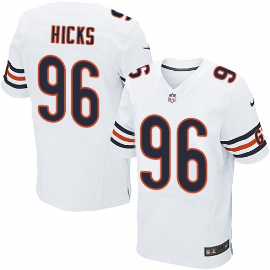 Men's Nike Chicago Bears #96 Akiem Hicks Elite White NFL Jersey - Ujersey