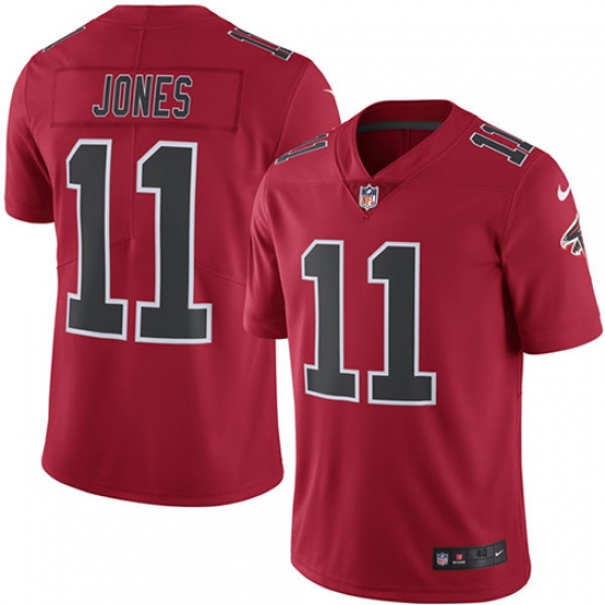 Men's Nike Atlanta Falcons #11 Julio Jones Elite Red Rush Vapor Untouchable NFL Jersey - Ujersey
