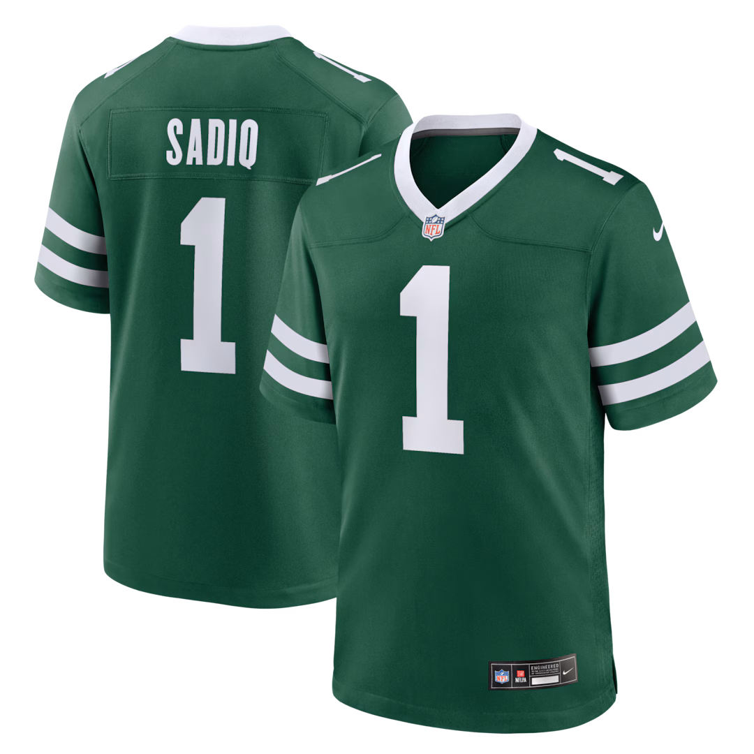 Men's New York Jets Kenyon Sadiq Nike Legacy Green 2026 NFL Draft First Round Pick No. 16 Team Game Jersey