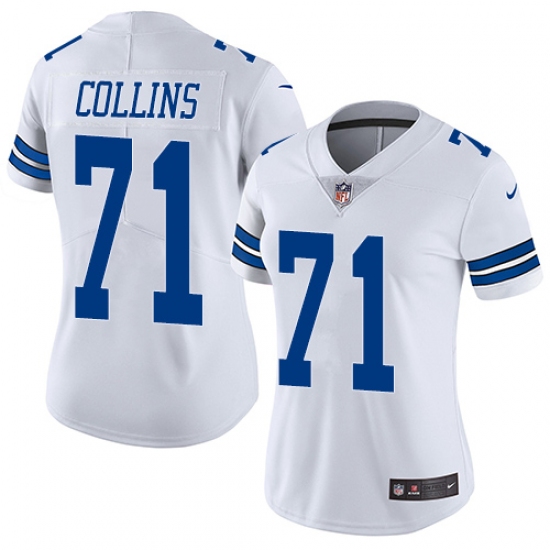Women's Nike Dallas Cowboys #71 La'el Collins White Vapor Untouchable Limited Player NFL Jersey - Ujersey