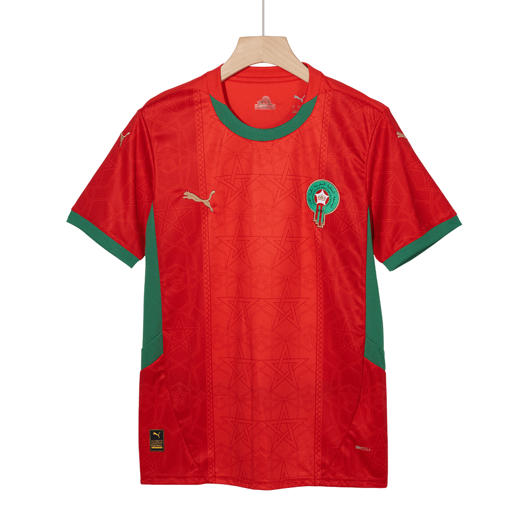 Morocco Soccer Jersey Home Custom Shirt 2024-25 - ujerseystore