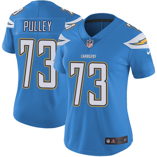 Women's Nike Los Angeles Chargers #73 Spencer Pulley Electric Blue Alternate Vapor Untouchable Elite Player NFL Jersey - Ujersey
