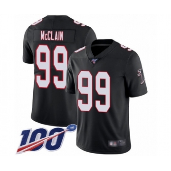 Men's Atlanta Falcons #99 Terrell McClain Black Alternate Vapor Untouchable Limited Player 100th Season Football Jersey - Ujersey